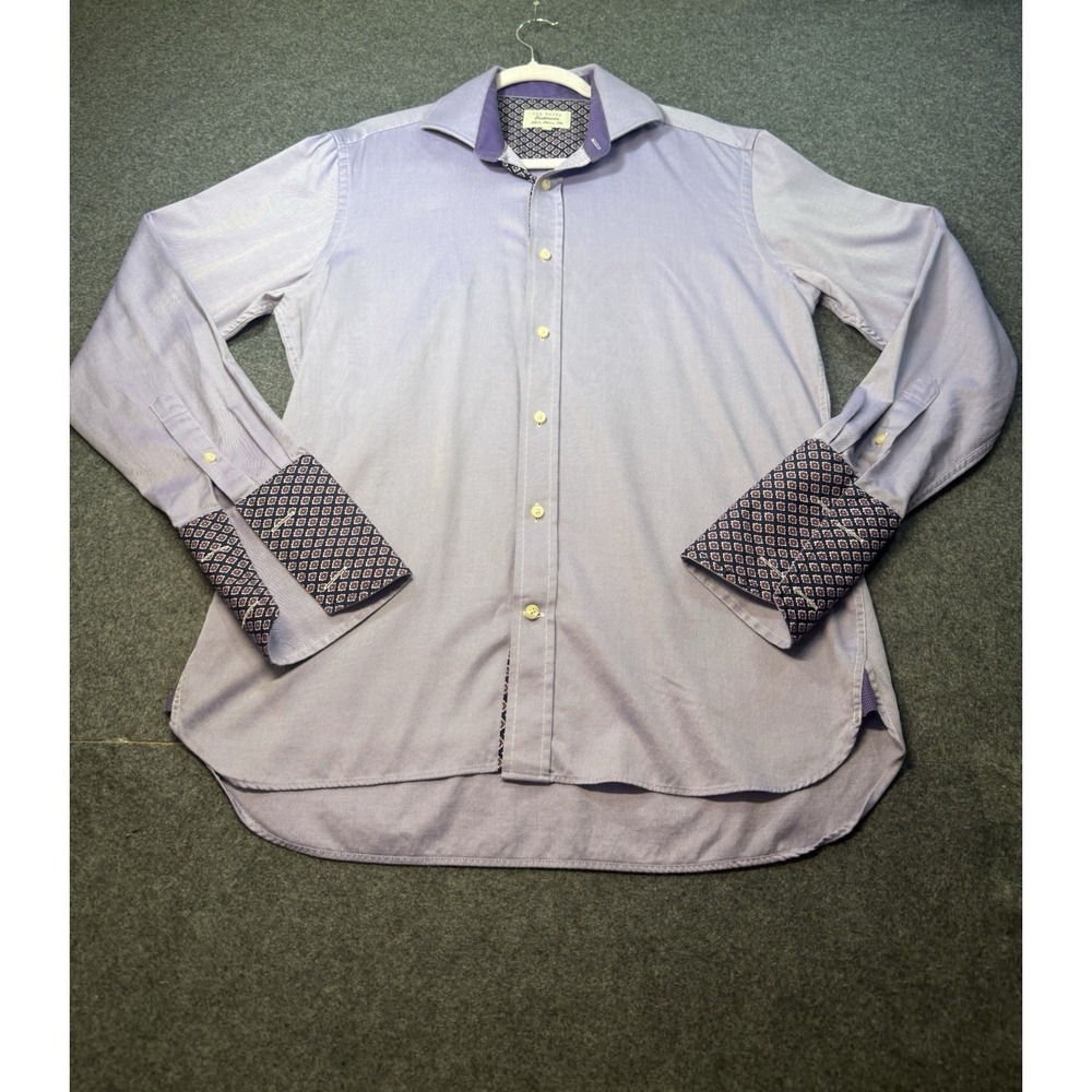 Ted Baker Endurance Classic Fit Purple Striped Dress‎ Shirt Size 16